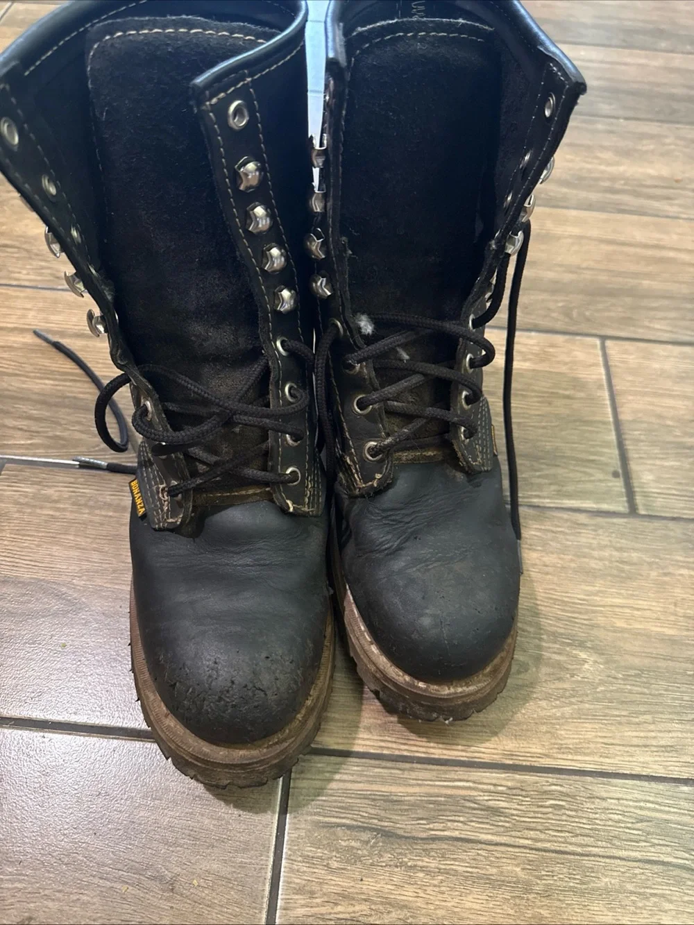 Bonanza Boot Men's Logger Work Boots Size 8  ( No Insoles )
